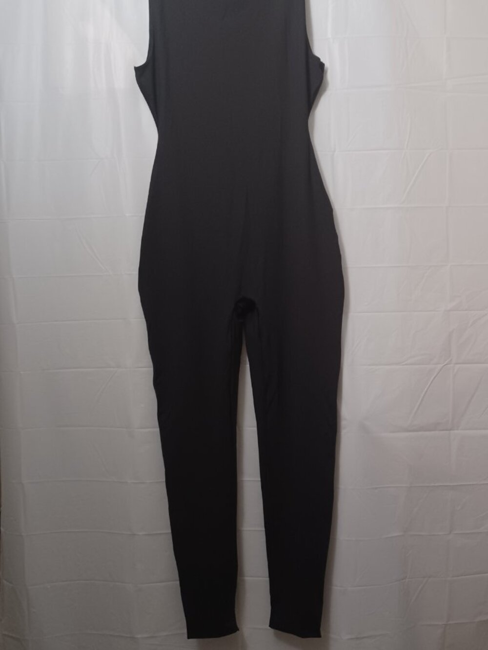 SKIMS ALL IN ONE MOCK NECK SLEEVELESS JUMPSUIT ONX SIZE LARGE STYLE# BS-BSF-0760 - Picture 12 of 16